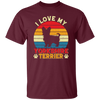 I Love My Yorkshire Terrier, Retro Yorkshire, Yorkshire Silhouette Unisex T-Shirt