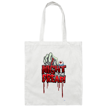 Night Of The Dread, Death Hand, Dead Eye, Horror Nights Canvas Tote Bag