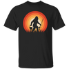 Big Foot Silhouette, Retro Big Foot, Big Foot Fishing Unisex T-Shirt