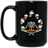 Happy Halloween, Funny Halloween, Skeleton Play With Skulls, Merry Christmas, Trendy Christmas Black Mug