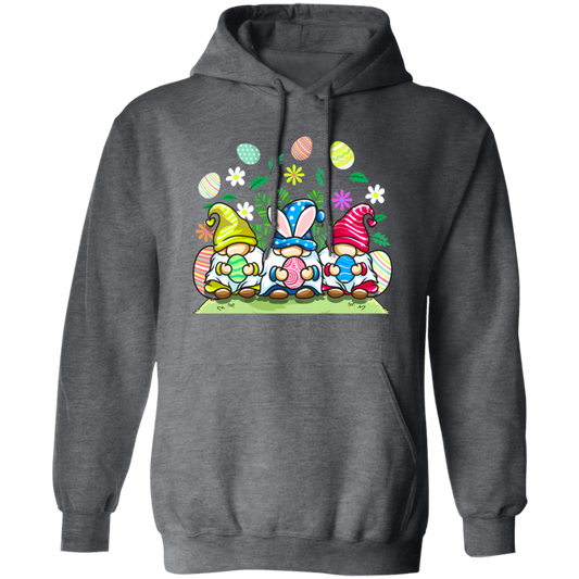 Cute Easter, Funny Easter, Easter Gnome Hold Egg, Easter Pullover Hoodie