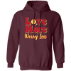 Love More, Worry Less, Smile Face, Bling Love Pullover Hoodie