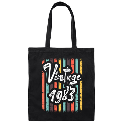 Vintage 1983 Cute Birthday Gift, Birthday In 1983, Love 1983 Vintage Canvas Tote Bag