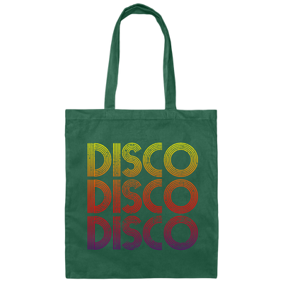 Disco Retro Vintage T-Shirt, Disco For Old School And Anyone Who Loves To Dance Canvas Tote Bag