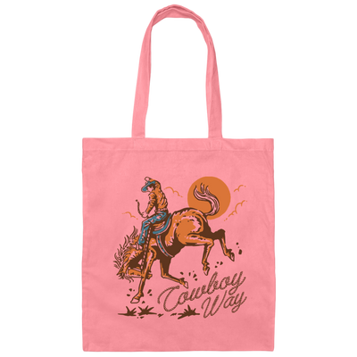 Cowboy Way, Life Is A Rodeo, On My Way, Live Like A Cowboy Canvas Tote Bag
