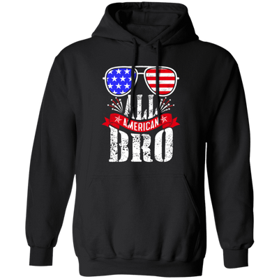 American Flag, All American Bro, American Sunglasses Pullover Hoodie