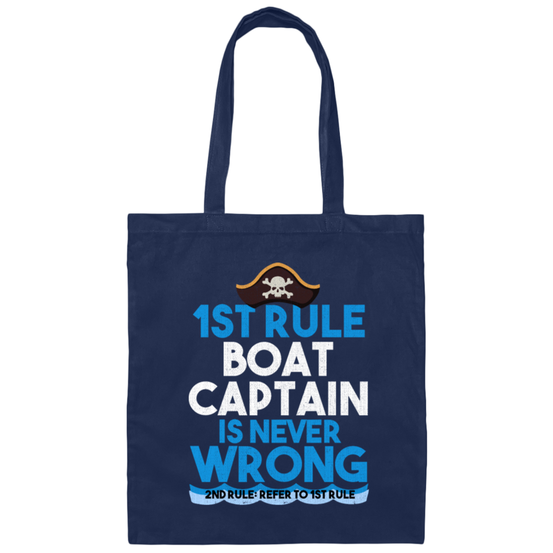 Funny Boat Lovers, Boat Captain Is Never Wrong Gift Canvas Tote Bag