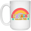 Sunshine Feeling Fine, Groovy Sunshine, Cute Sunshine White Mug