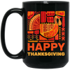 Give Thanks, Happy Thanksgiving Day, Love Thanksgiving, Best Retro Black Mug