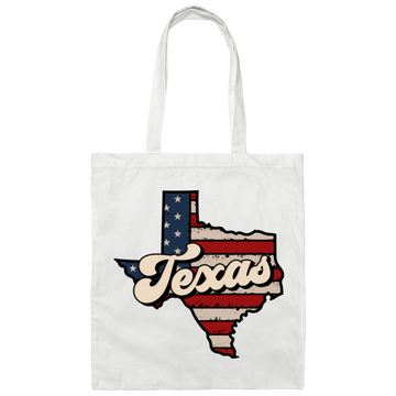 Texas State, Retro America, Retro Texas, Cowboy Style Canvas Tote Bag