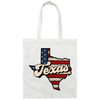 Texas State, Retro America, Retro Texas, Cowboy Style Canvas Tote Bag