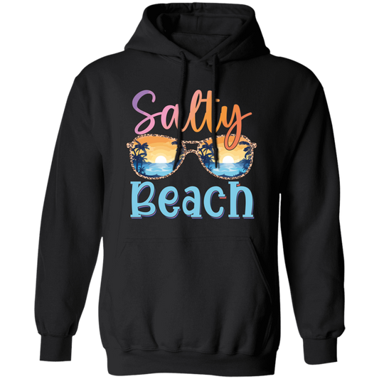 Salty Beach, Summer Vacation, Sunglasses With Sea Pullover Hoodie