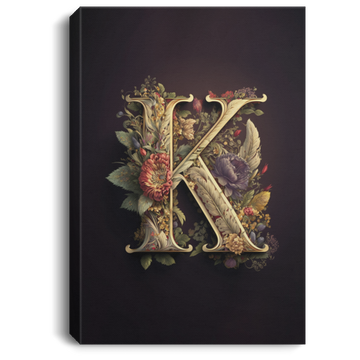 K Letter, Gift For Who Named K Letter, Classic K Gift Canvas