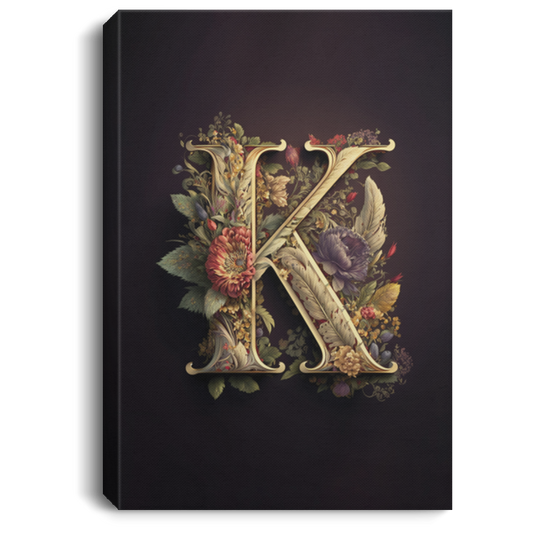 K Letter, Gift For Who Named K Letter, Classic K Gift Canvas