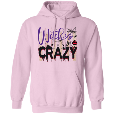 Witches Be Crazy, Crazy Witches, Horror Spiderweb Pullover Hoodie