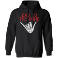 This Dad To The Bone pullover hoodie is sure to make a statement this Halloween. Features a trendy spooky skeleton hand design that's sure to add some fun and humor to your wardrobe.