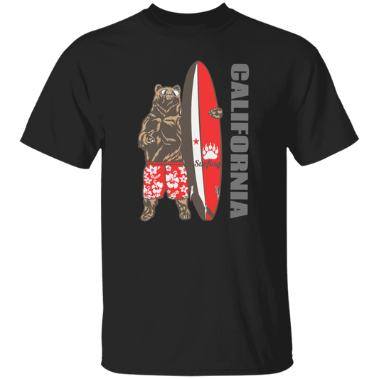 California Bear, Surfboard California, Love California, Surfboard Unisex T-Shirt