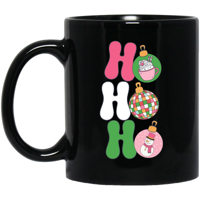 Ho Ho Ho, Funny Santa, Funny Christmas, Love Christmas Black Mug