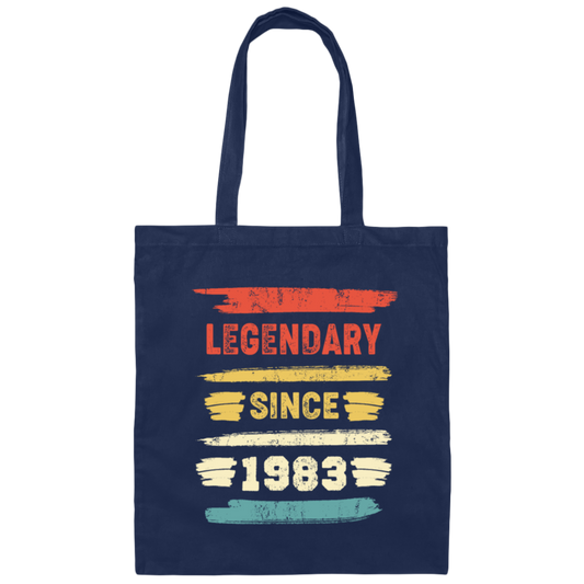 Retro 1983, Legendary 1983 Gift, Birthday Gift For Legend Canvas Tote Bag
