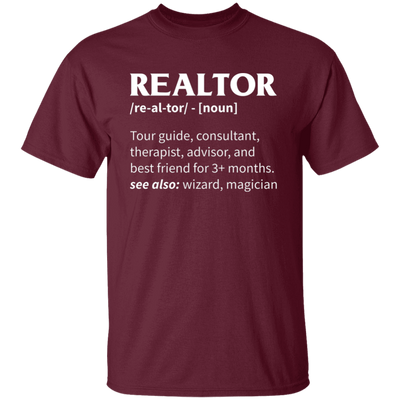 Realtor Meaning, Tour Guide, Consultant, Therapist, Advisor Unisex T-Shirt