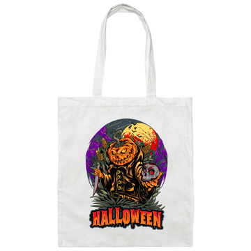 Halloween Holiday, Pumpkin Halloween, Horror Halloween Canvas Tote Bag