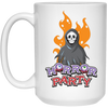 Horror Party, Horror Death, Halloweem Death White Mug