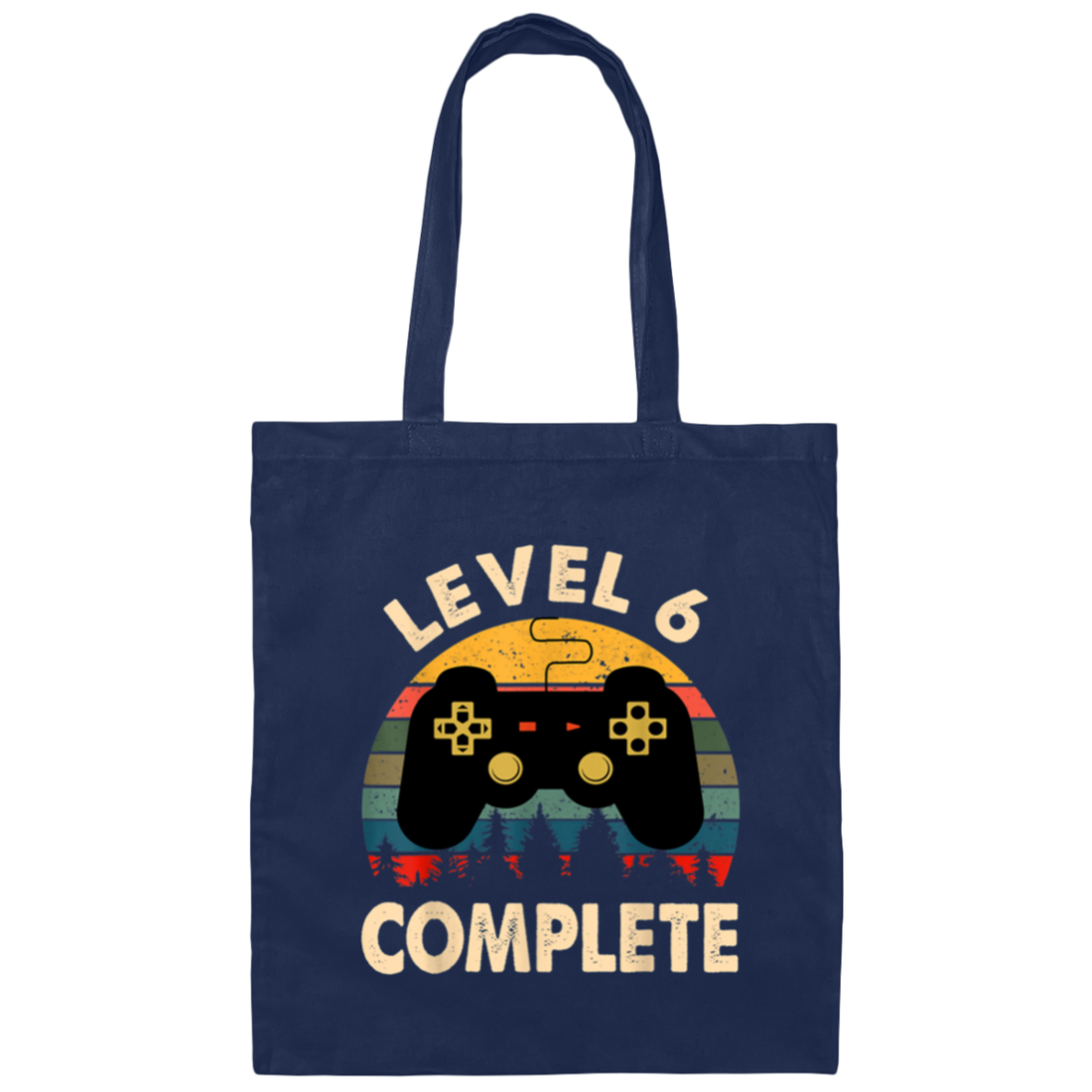 Vintage Level 6 Complete 6th Anniversary Retro Canvas Tote Bag