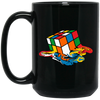 Melting Rubik's Cube, Cube Toy, Rubik Fan, Love Rubik, Cube Player Gift Black Mug