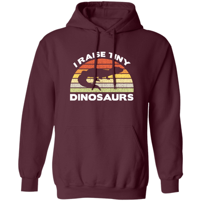 Funny Leopard, Gecko Pet, Lizard Retro, Giant Lizard, I Raise Tiny Dinosaurs Pullover Hoodie