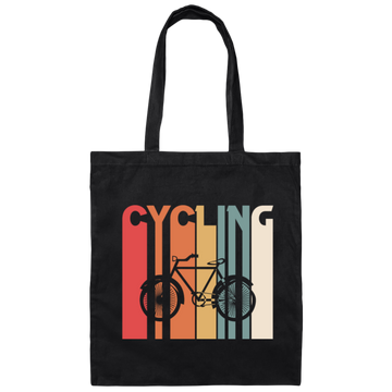 Retro Bicycle, Vintage Cycling Lover Canvas Tote Bag