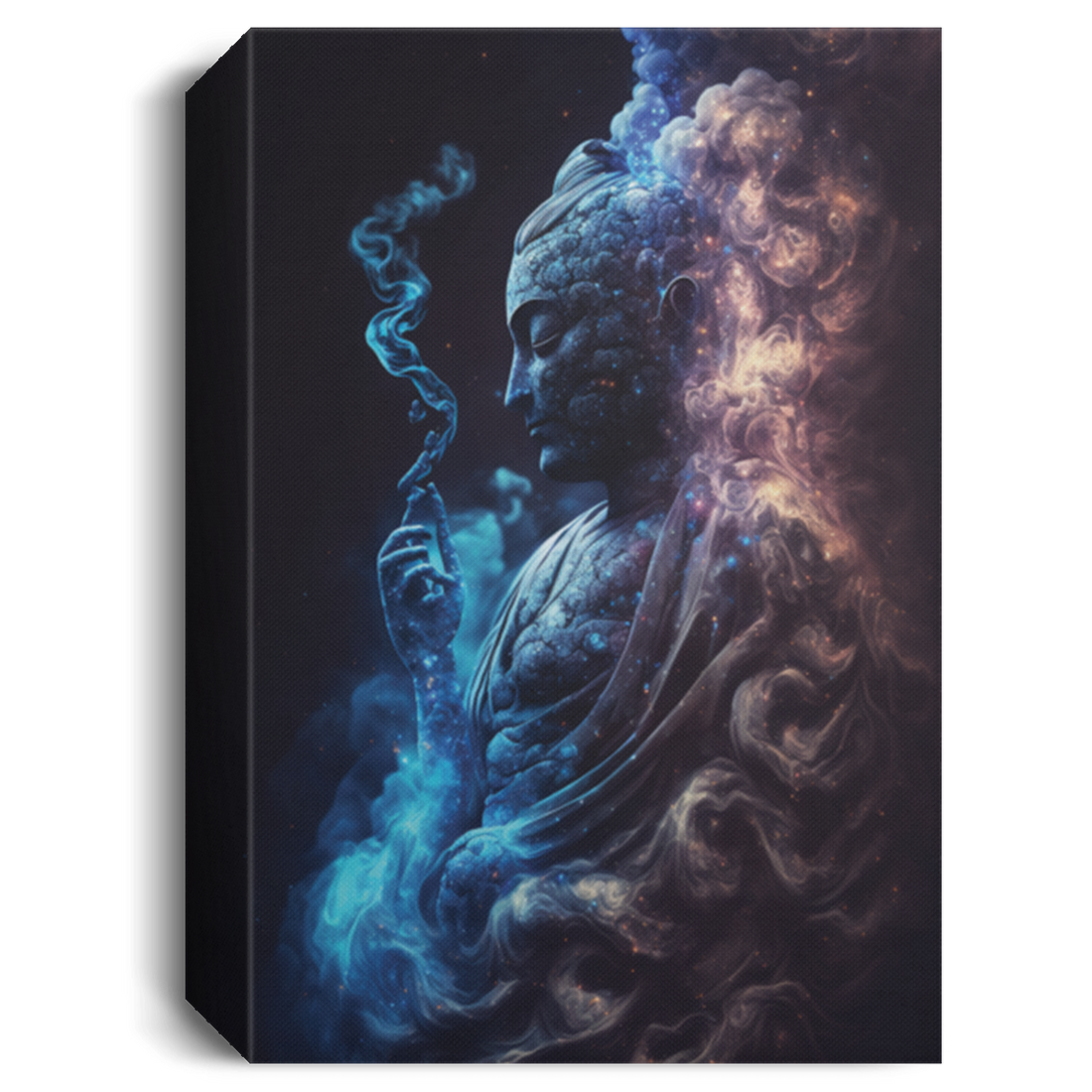 Buddha Lover, Smoke In Buddha Shape, Mysthery Buddha, Buddha Region Canvas