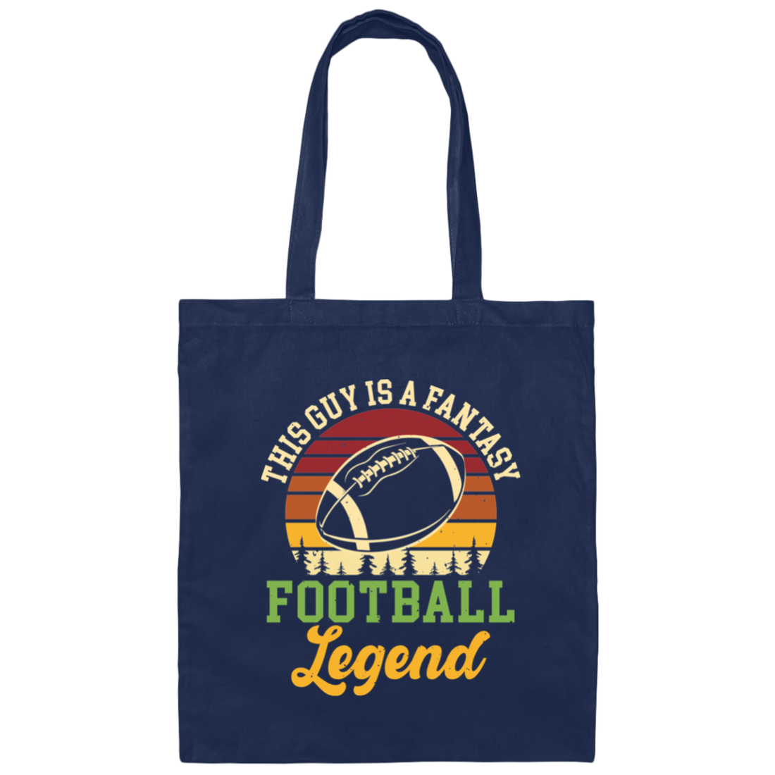 This Guy Is Fantasy Football Legend, Retro Football Legend Canvas Tote Bag