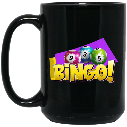 Bingo Balls, Love Bingo, Funny Bingo Game, Funny Game Black Mug