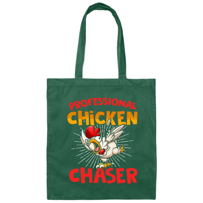 Chicken Love Gift, Professional Chicken Chaster, Best Chicken Ever, Love Chicken Canvas Tote Bag