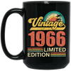 Hawaii 1966 Gift, Vintage 1966 Limited Gift, Retro 1966, Tropical Style Black Mug