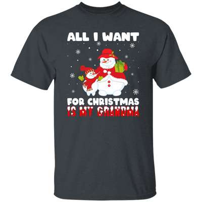 All I Want For Christmas Is My Grandma, Miss My Grandma, Merry Christmas, Trendy Christmas Unisex T-Shirt