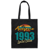 Birthday Gift Retro Style Since 1993 Canvas Tote Bag