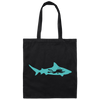 Diving Gift, Diving Silhouette, Shark Lover, Diver Gift Canvas Tote Bag