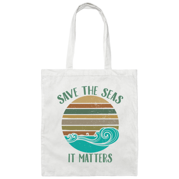 Environmentalist Ocean Awareness, Save The Seas, It Matters, Our Seas Canvas Tote Bag