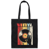 Retro Vinyl Record Player Analog Player Turntable Canvas Tote Bag