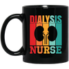 Dialysis Nurse, Retro Dialysis, Kidney Vintage Black Mug