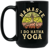 Namaste Lover, I Do Hatha Yoga, Doing Hatha, Love Yoga Retro Style Black Mug