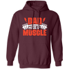 Dad Made Of Muscle, Father's Day, Gymer, Muscle Dad Pullover Hoodie