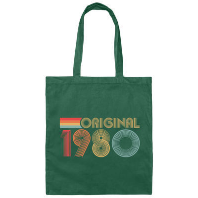Retro Original 1980 Bithday Gift Canvas Tote Bag