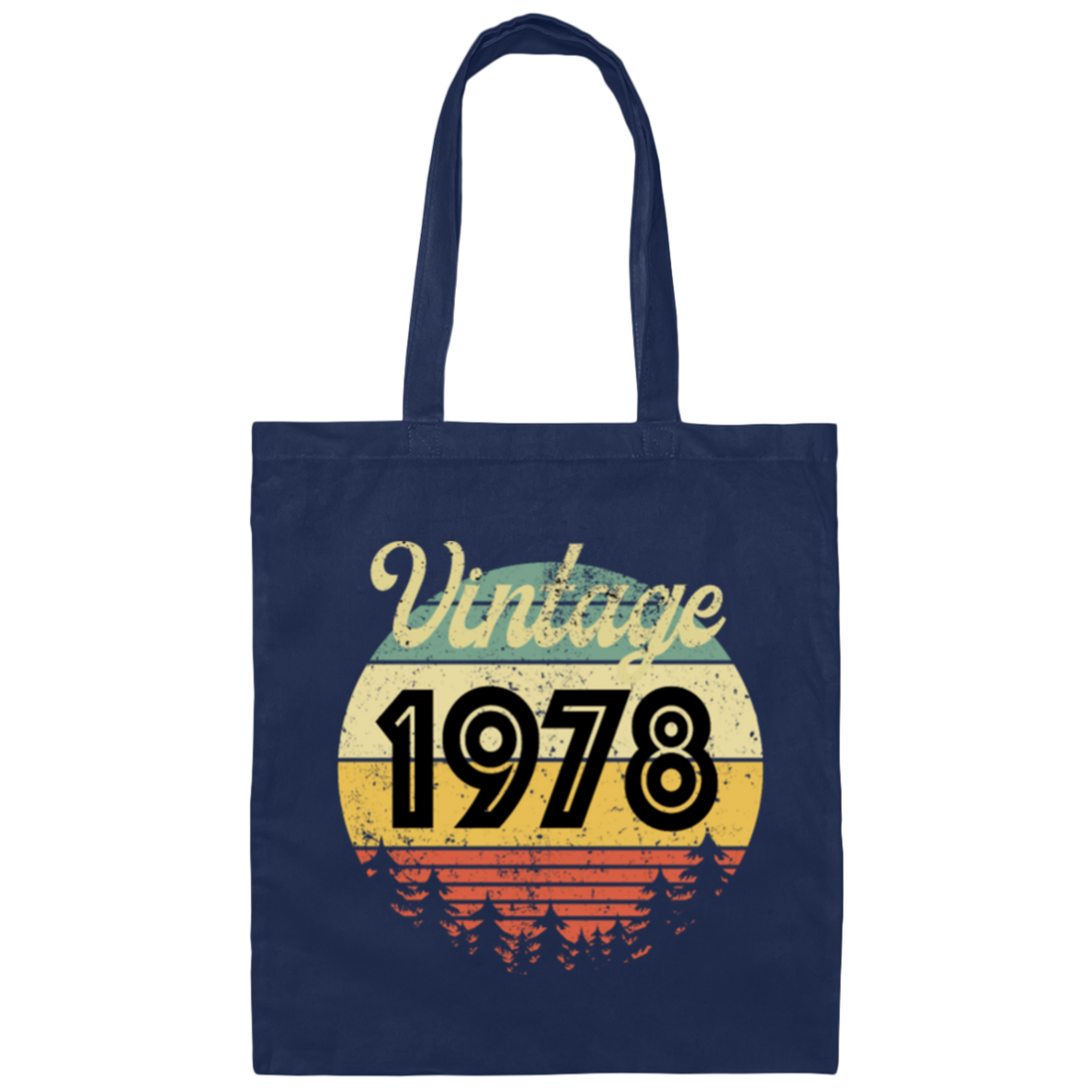 Retro Old School Vintage 1978 Gift Canvas Tote Bag
