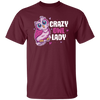 Crazy Owl Lady, Merry Xmas Gift For Owl Lover Purple Tone, Owl In Space Unisex T-Shirt