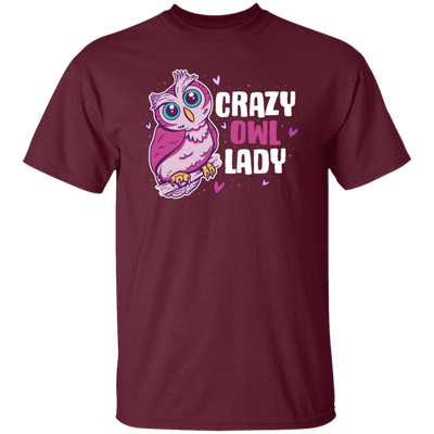 Crazy Owl Lady, Merry Xmas Gift For Owl Lover Purple Tone, Owl In Space Unisex T-Shirt