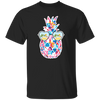 Watercolor Pineapple, Heart Sunglasses, Summer Vibes, Xmas Vibe Unisex T-Shirt