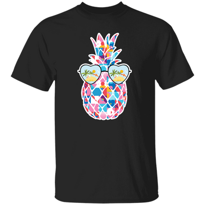 Watercolor Pineapple, Heart Sunglasses, Summer Vibes, Xmas Vibe Unisex T-Shirt