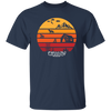 Trekking Camping Hiking Vintage And Retro Camping Outdoor With A Tent And Animals Unisex T-Shirt